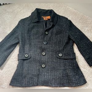 Tory Burch Metallic Tweed Blazer Jacket Size 4